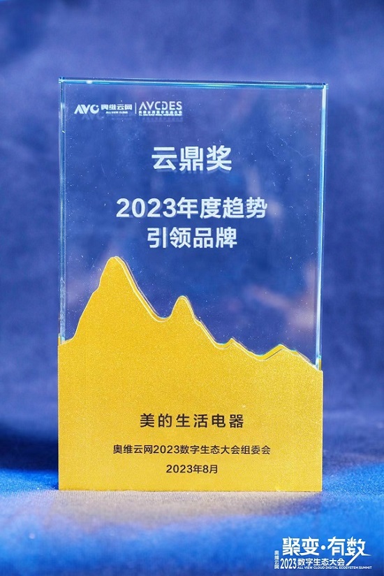 美的小家电斩获2023年度奥维云网云鼎奖