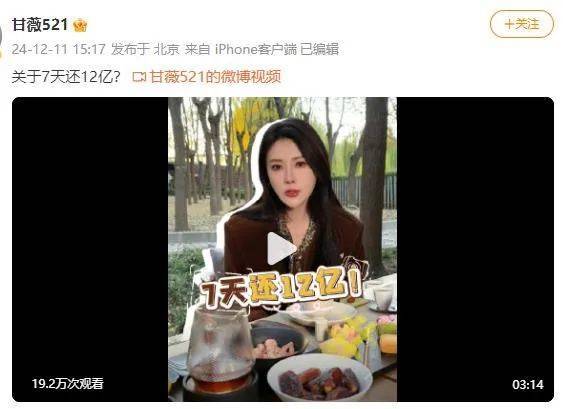贾跃亭前妻甘薇首次回应“7天还12亿”：去美国不是躲债 