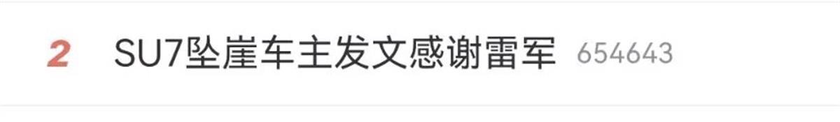 小米SU7坠崖车主再提新车，“发文感谢雷军”冲上微博热搜