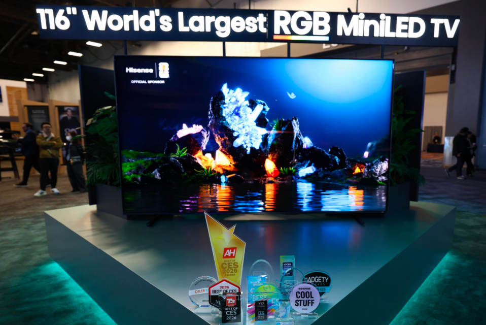 CES2026大赢家！全新一代海信RGB-Mini LED电视UX狂揽17项国际大奖