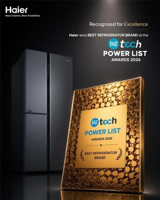 增速第一！海尔冰箱斩获印度HT Tech "最佳冰箱品牌"奖
